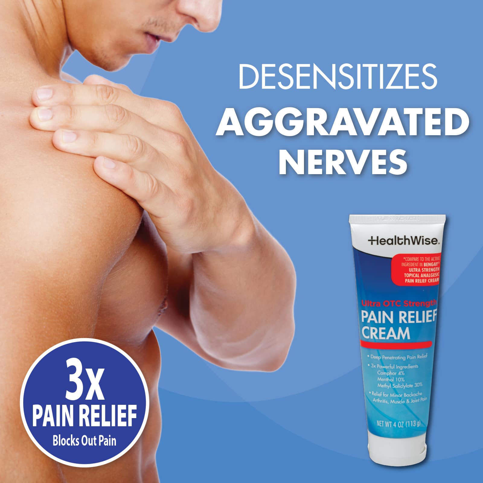 HealthWise Pain Relief Cream Ultra OTC Strength - Image 2