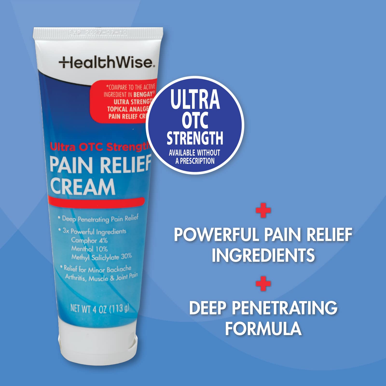 HealthWise Pain Relief Cream Ultra OTC Strength - Image 5