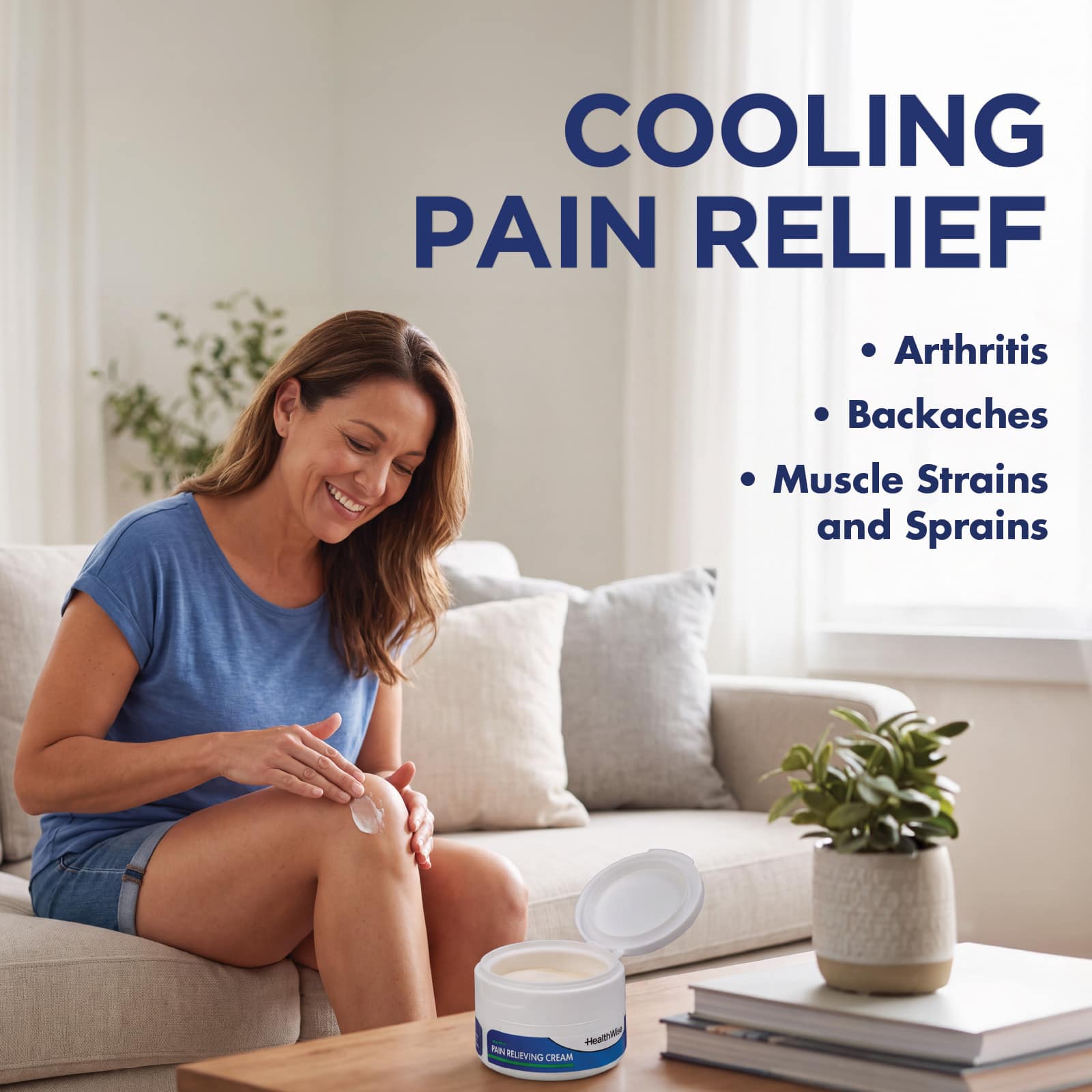 HealthWise Menthol Pain Relieving Cream - Image 3