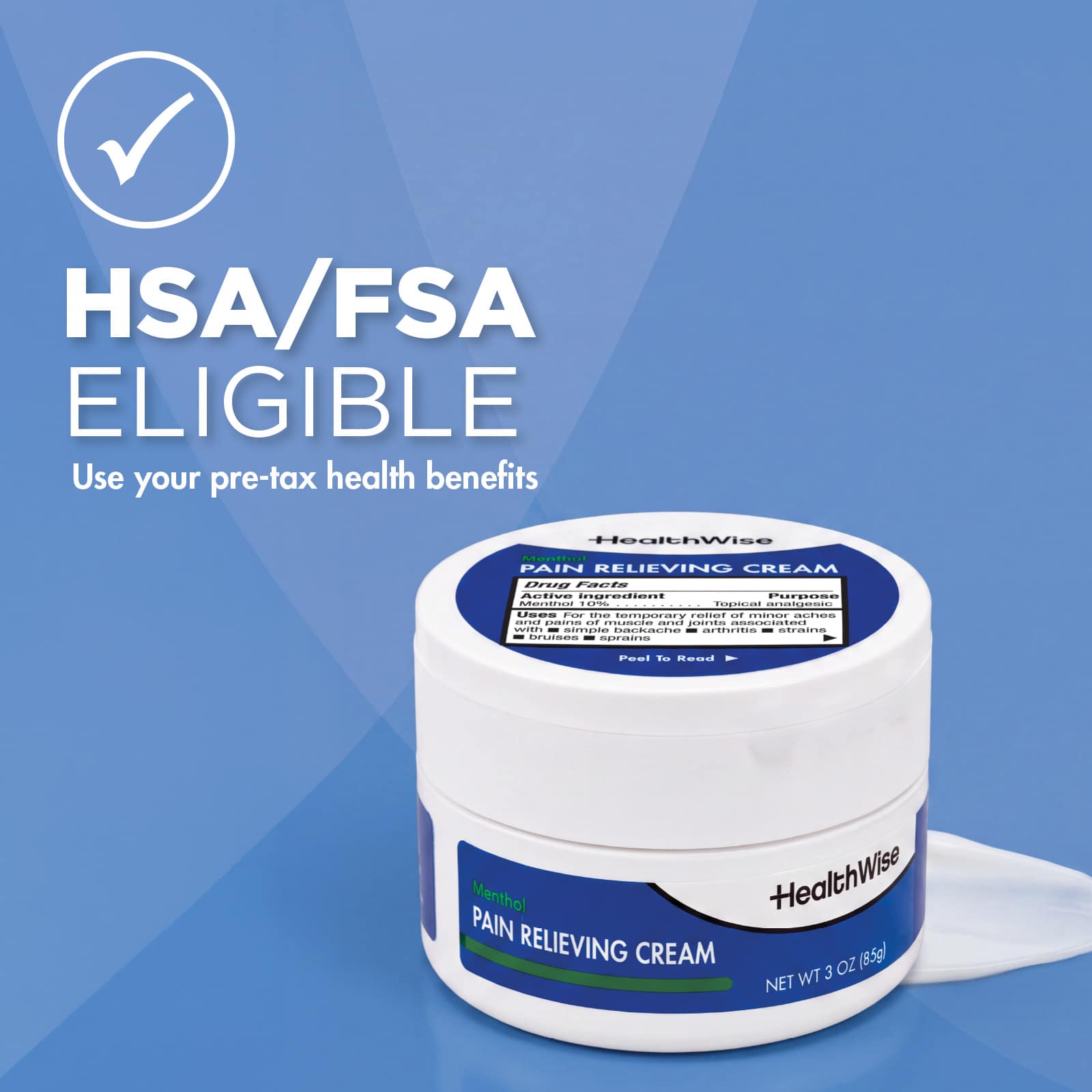 HealthWise Menthol Pain Relieving Cream - Image 8