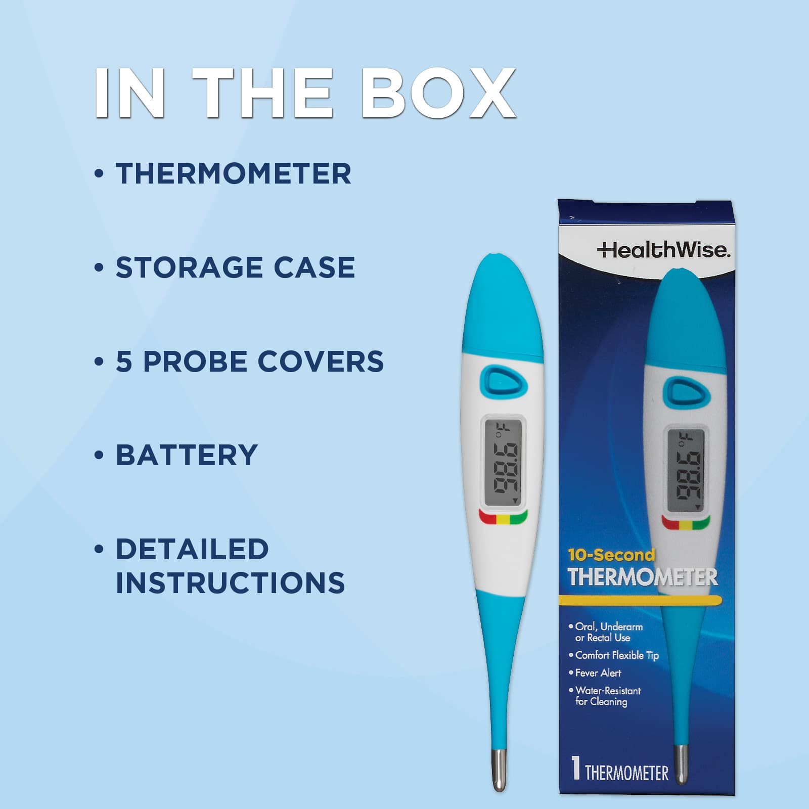Healthwise Digital Thermometer 10-Second Flexible Tip - Image 6