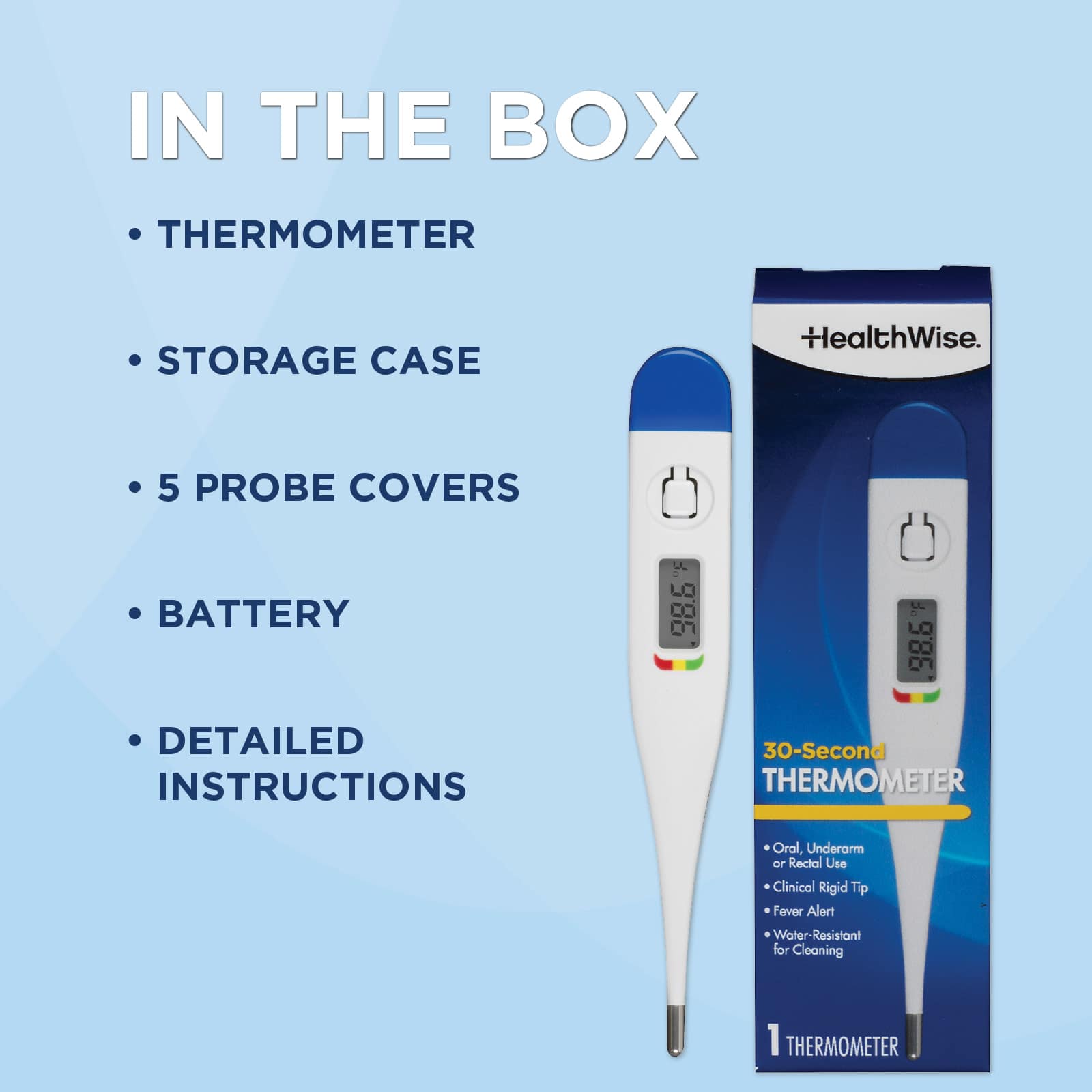 Healthwise Digital Thermometer 30-Second Readout - Image 7