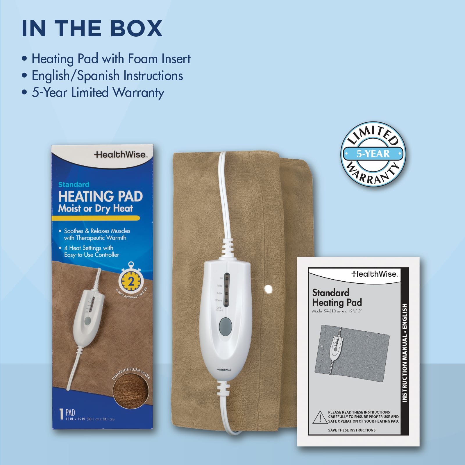 HealthWise Deluxe Heating Pad - Image 7