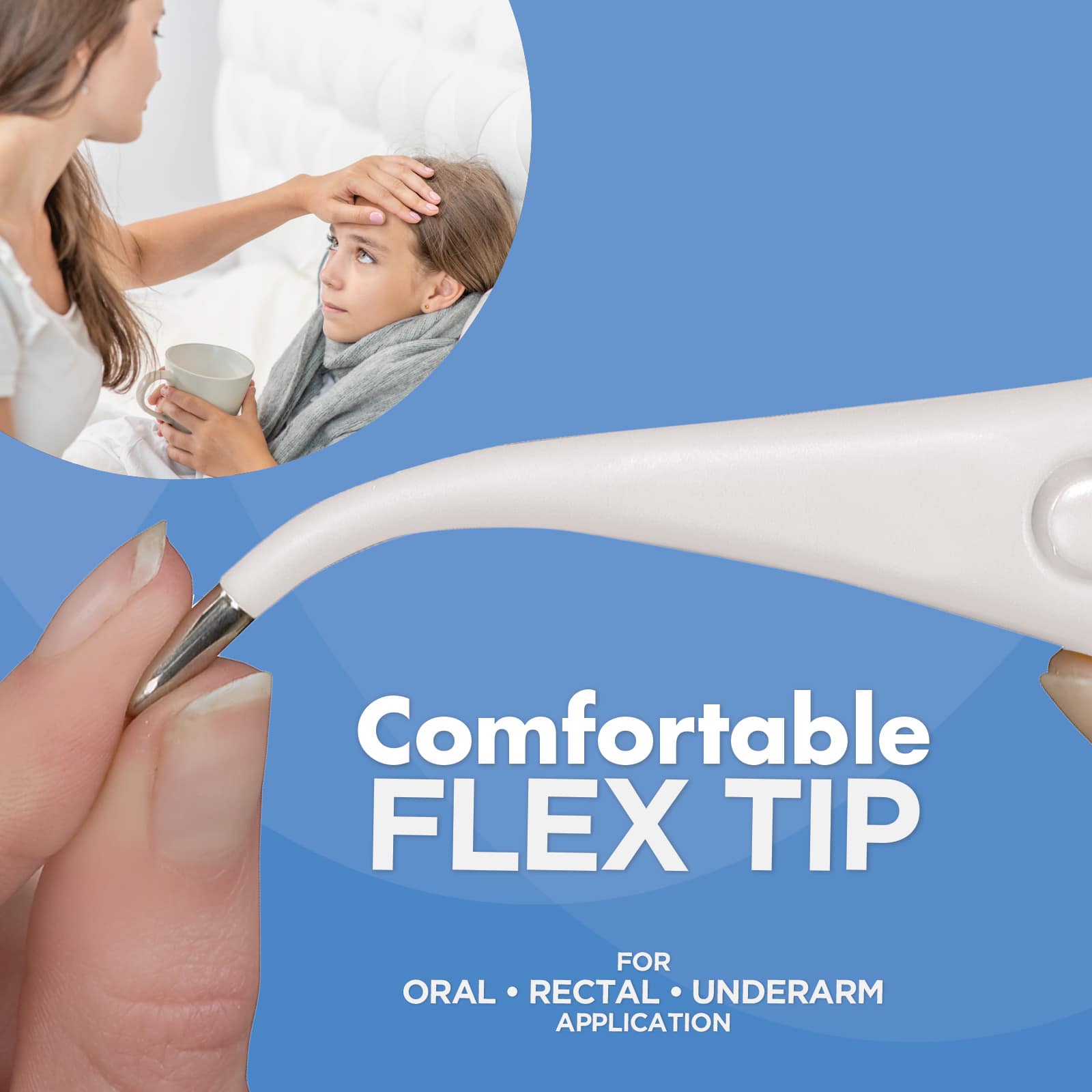 HealthWise Digital Thermometer 8-Second Flexible Tip - Image 5