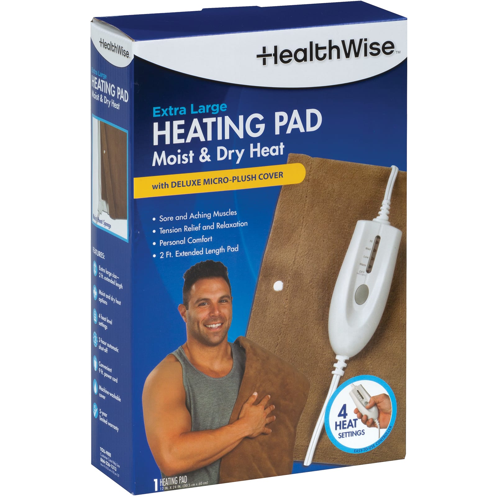 HealthWise Deluxe Extra Large Heating Pad - Image 2