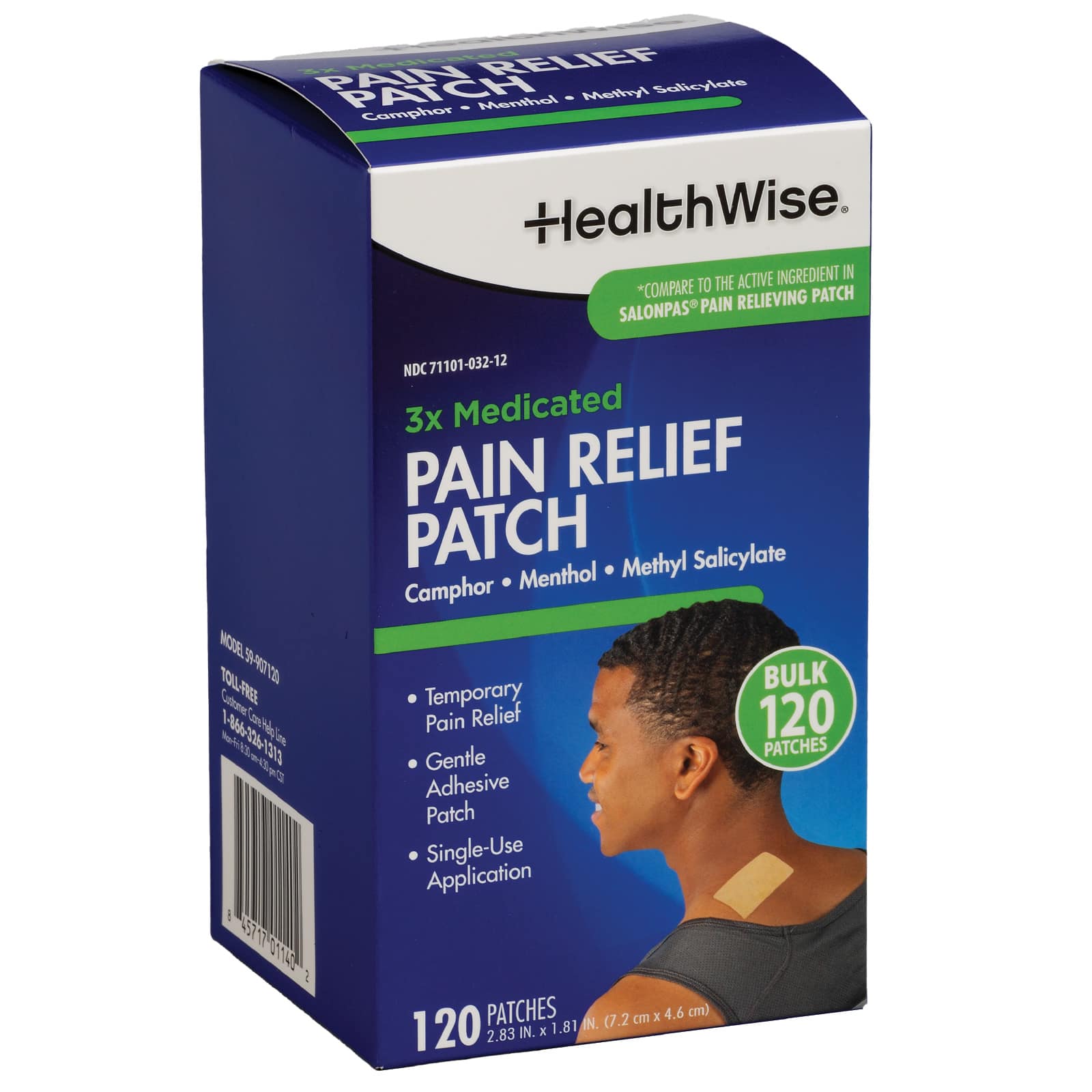 HealthWise Targeted Pain Relief Medicated Patch Small