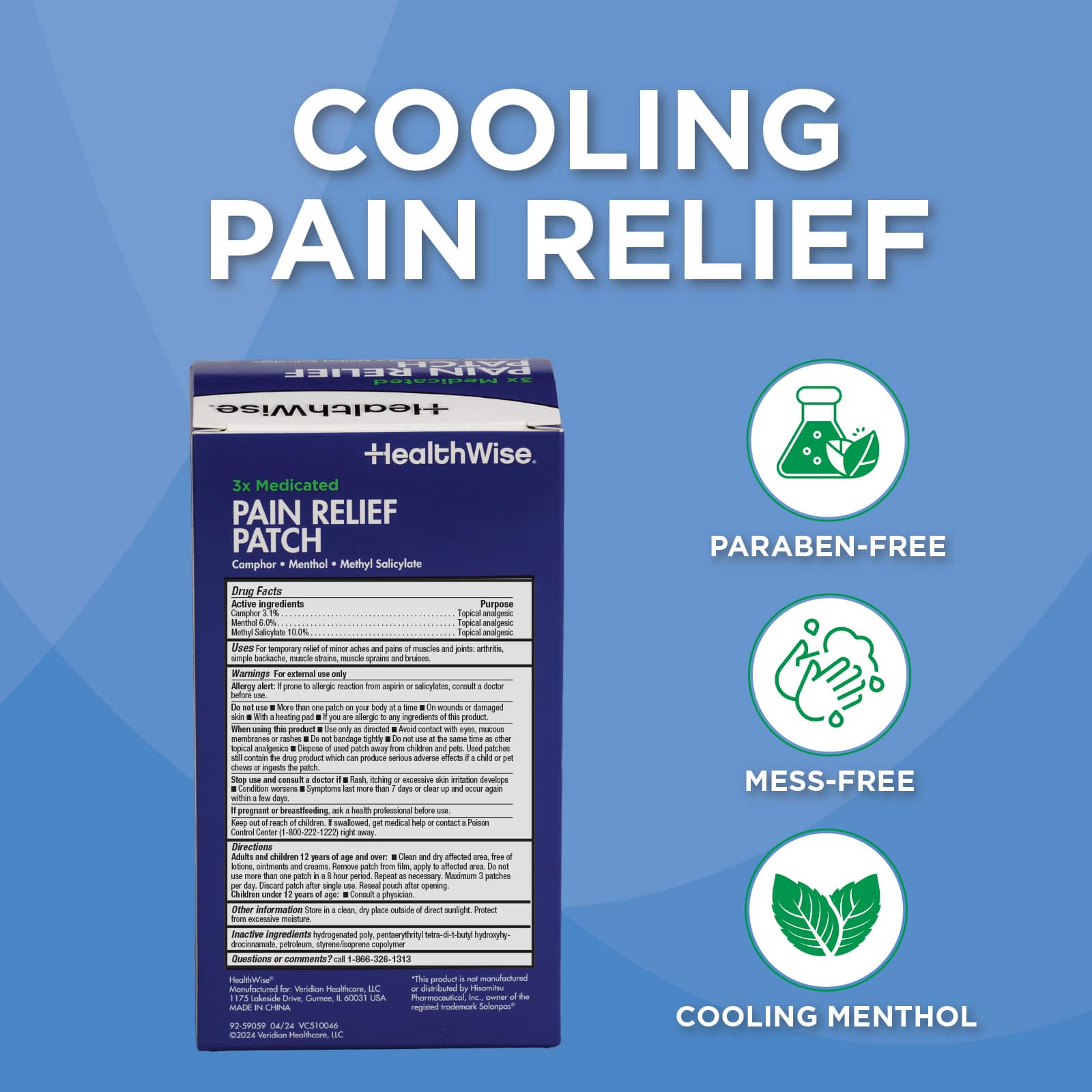 HealthWise Targeted Pain Relief Medicated Patch Small - Image 2
