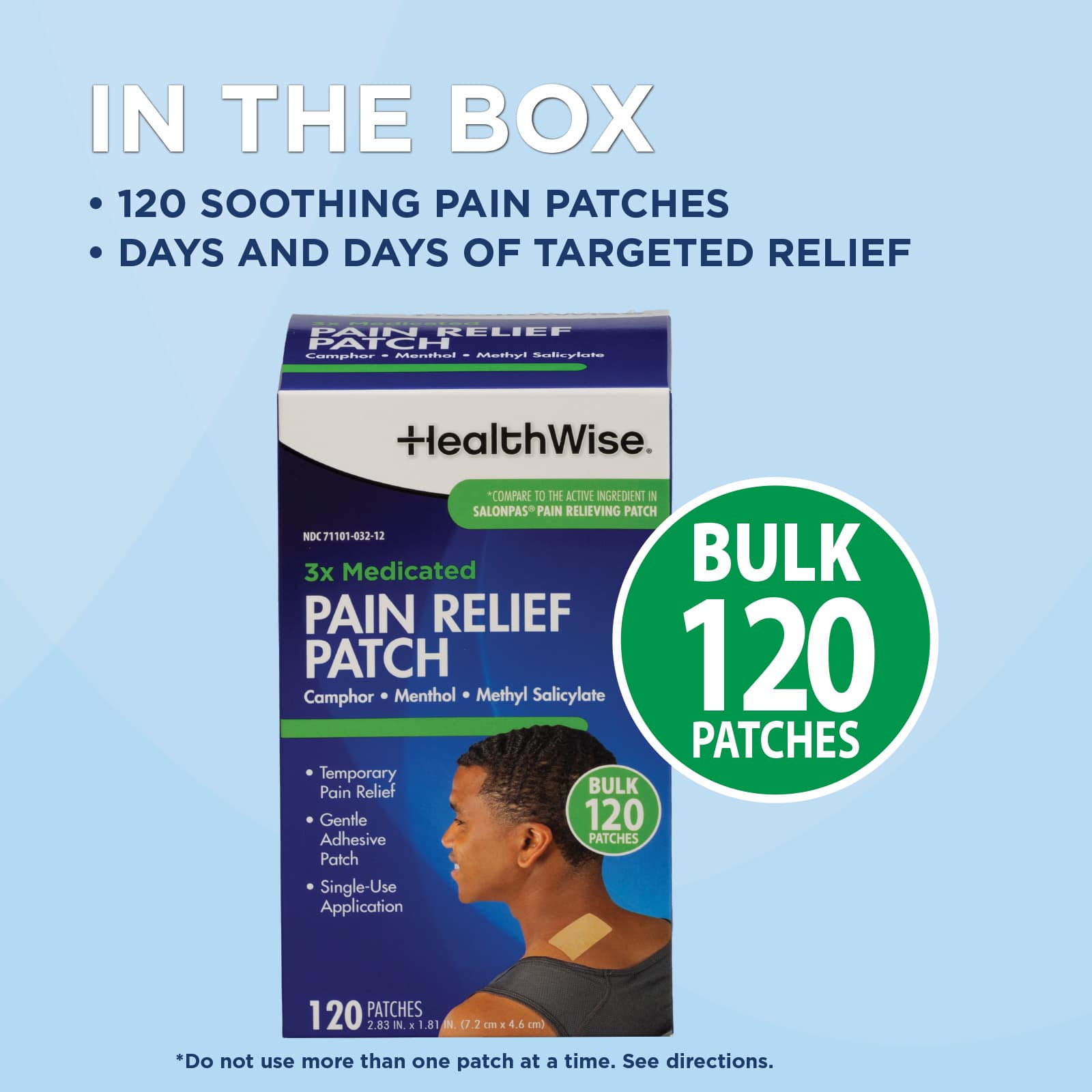HealthWise Targeted Pain Relief Medicated Patch Small - Image 8
