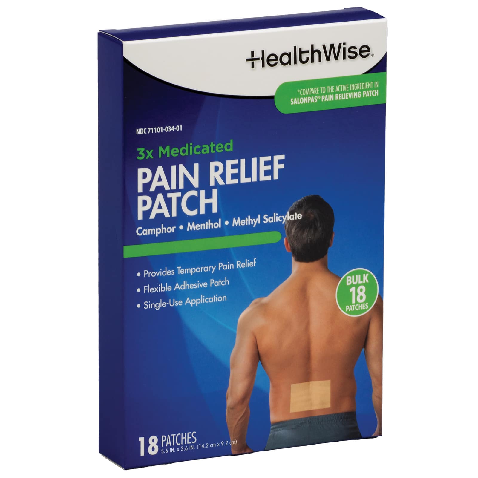 HealthWise Targeted Pain Relief Medicated Patch Large