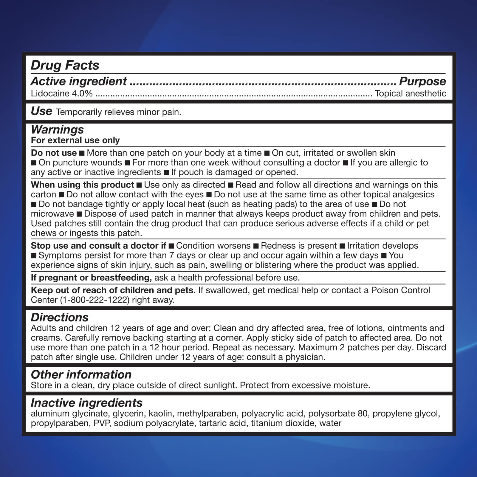 HealthWise Maximum Strength Pain Relief Patch 6 Count - Image 2