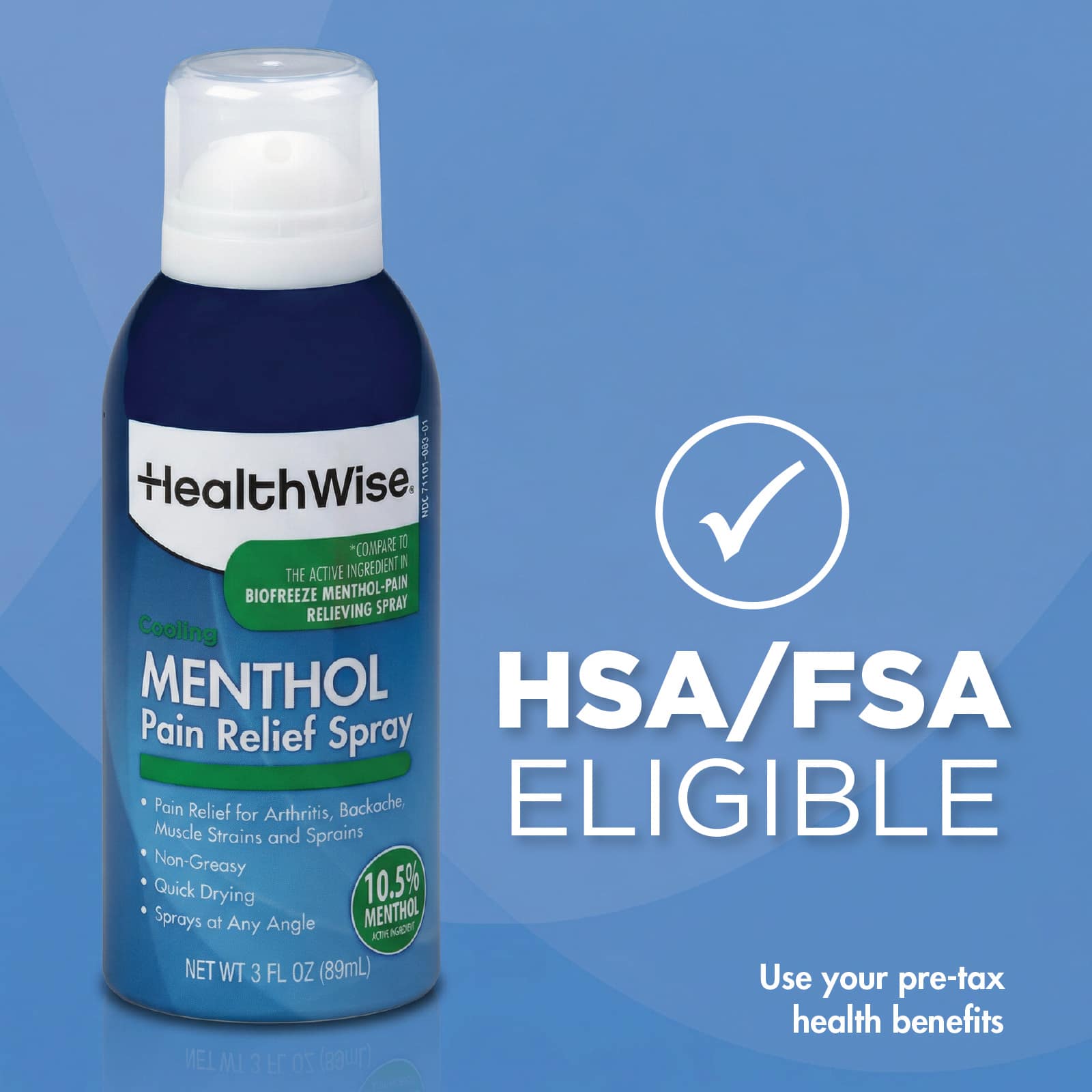 HealthWise Cold Hot Menthol Pain Relief Spray - Image 9