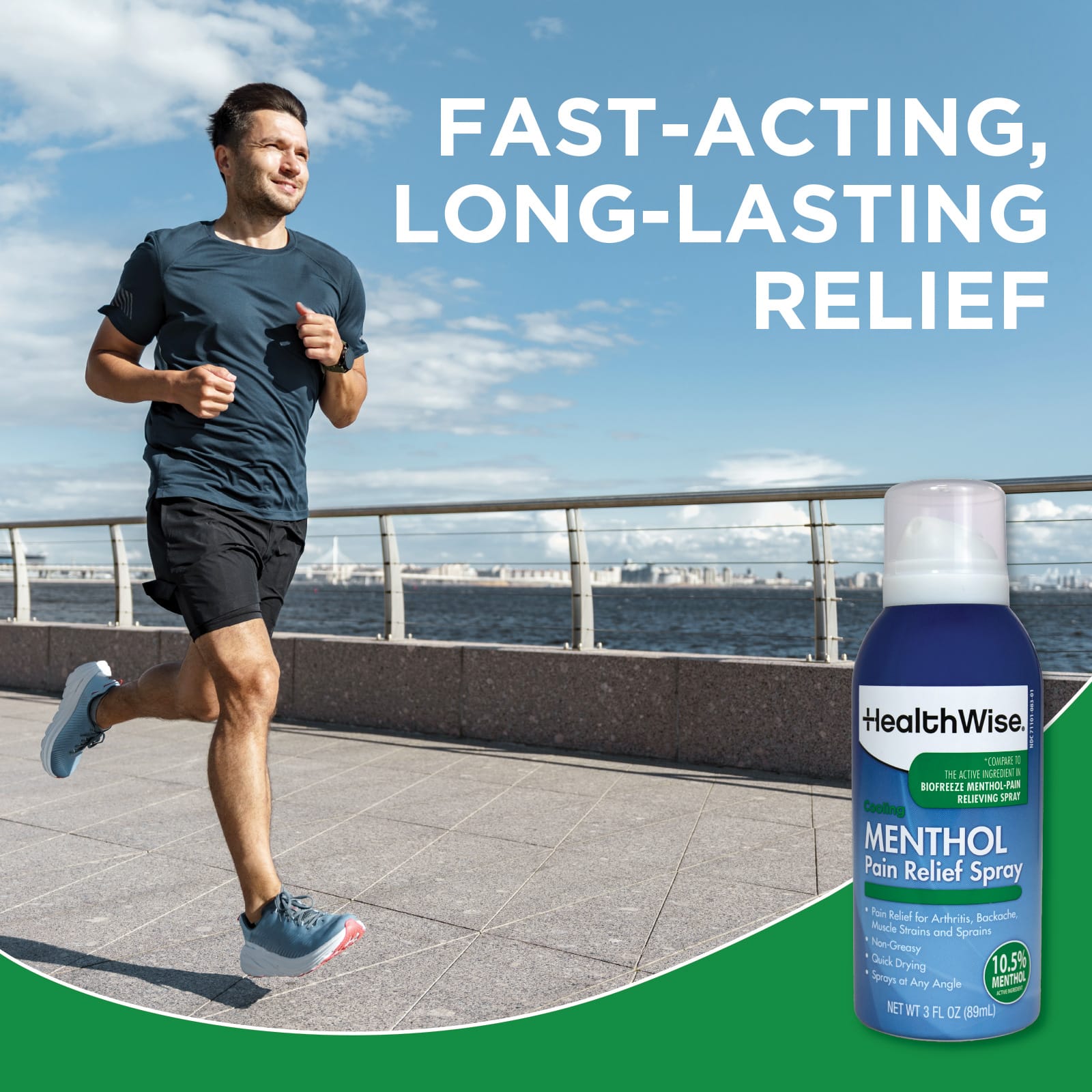 HealthWise Cold Hot Menthol Pain Relief Spray - Image 3
