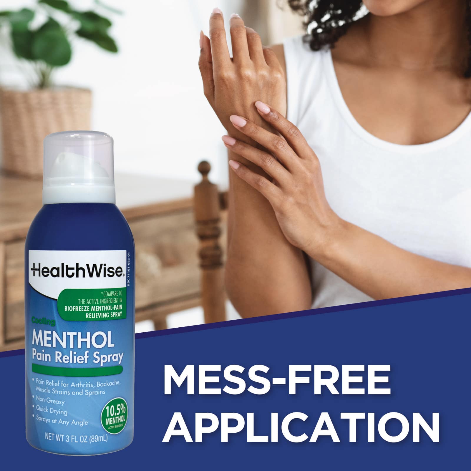 HealthWise Cold Hot Menthol Pain Relief Spray - Image 5