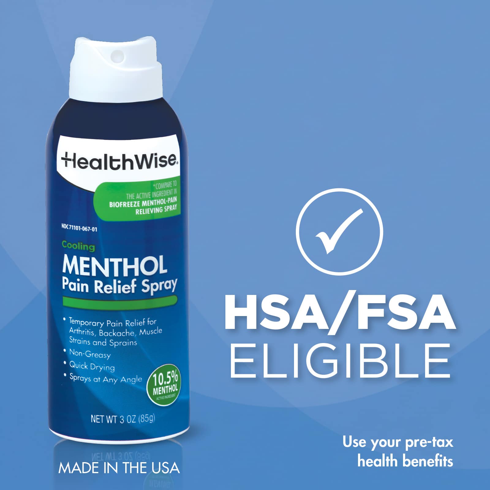 HealthWise Cold Hot Menthol Pain Relief Spray - Image 10