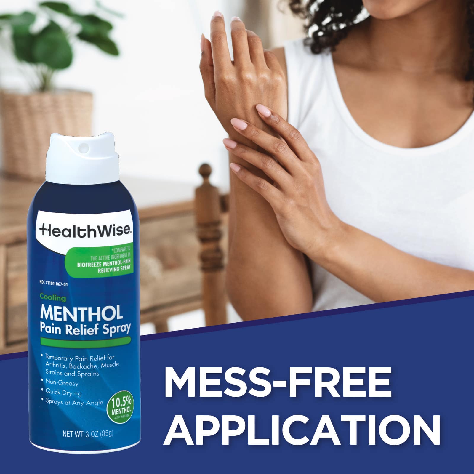 HealthWise Cold Hot Menthol Pain Relief Spray - Image 6