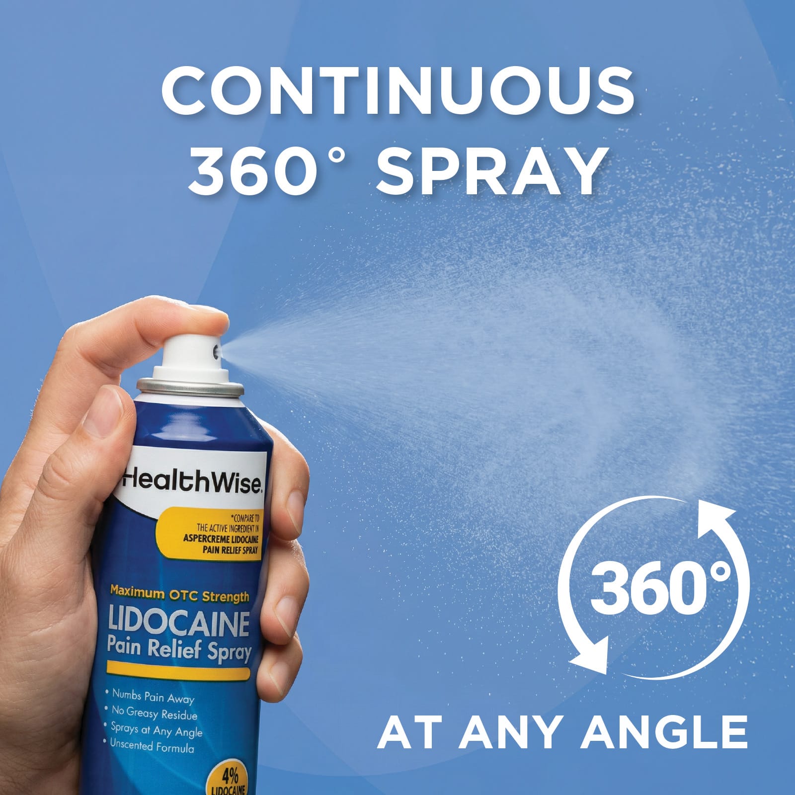 HealthWise 4% Lidocaine Pain Relief Spray - Image 8