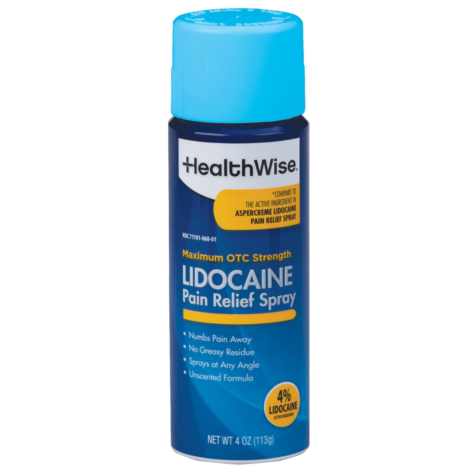 HealthWise 4 % Lidocaine Pain Relief Spray