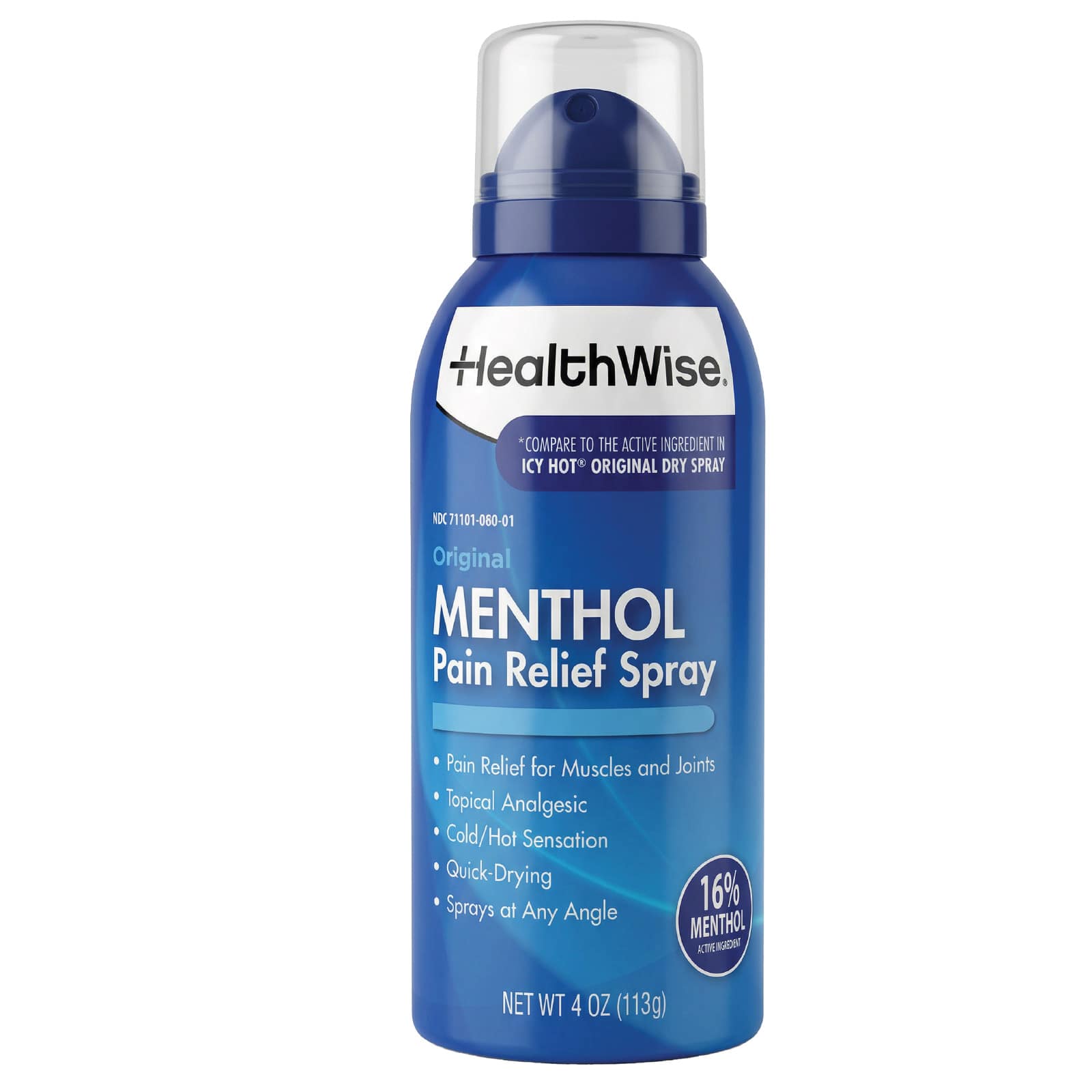 HealthWise Cold Hot 16% Menthol Pain Relief Spray