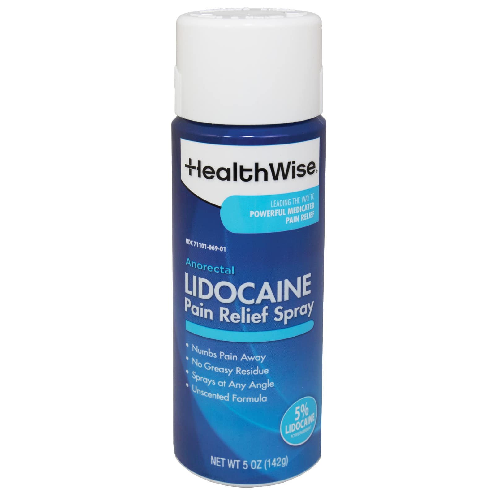 HealthWise 5% Lidocaine Anorectal Pain Relief Spray