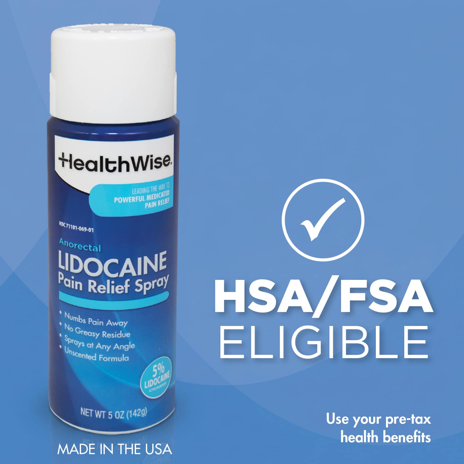 HealthWise 5% Lidocaine Anorectal Pain Relief Spray - Image 10