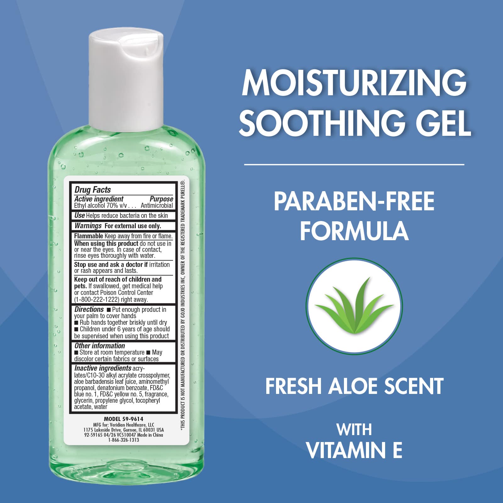 HealthWise Hand Sanitizer With Aloe & Vitamin E, 4 oz - Image 2