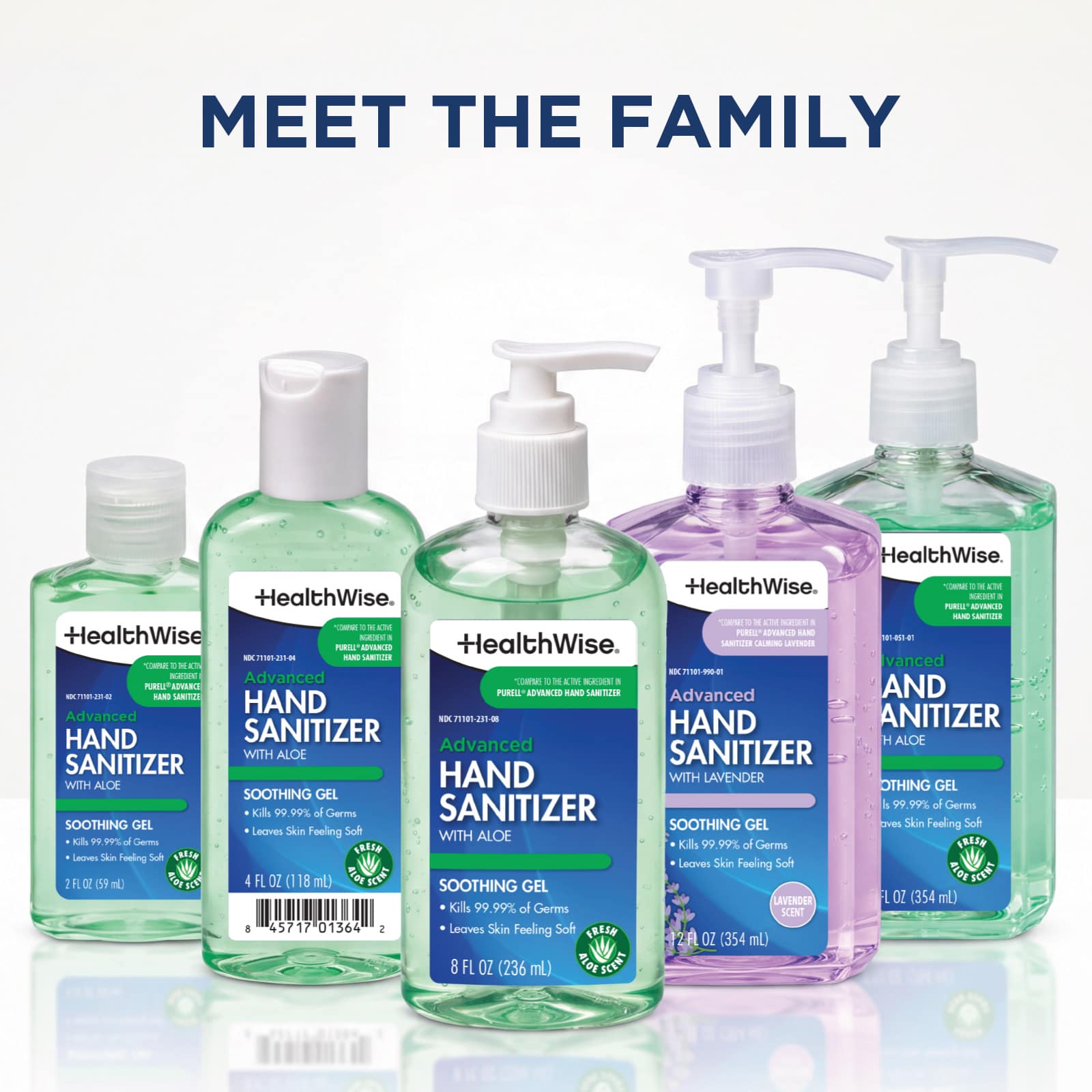 HealthWise Hand Sanitizer With Aloe & Vitamin E, 8 oz - Image 10