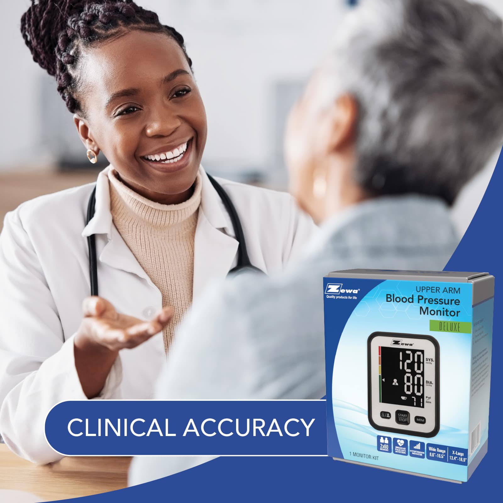 Zewa XL Deluxe Automatic Arm Blood Pressure Monitor - Image 3