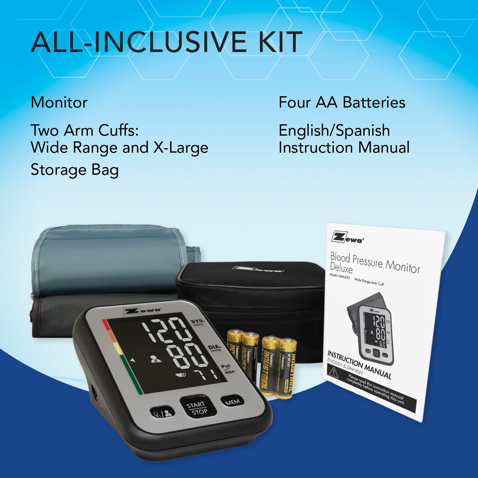 Zewa XL Deluxe Automatic Arm Blood Pressure Monitor - Image 5