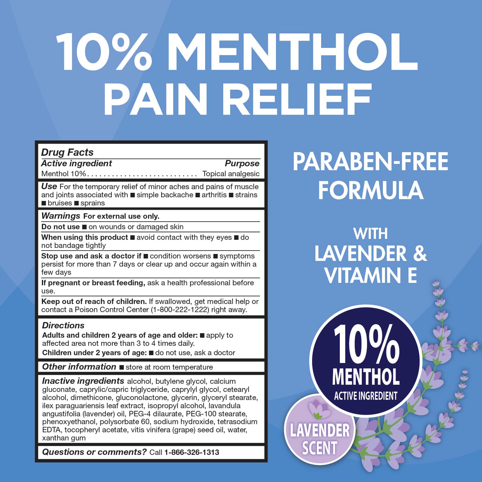 HealthWise Lavender Menthol Pain Relieving Cream - Image 2