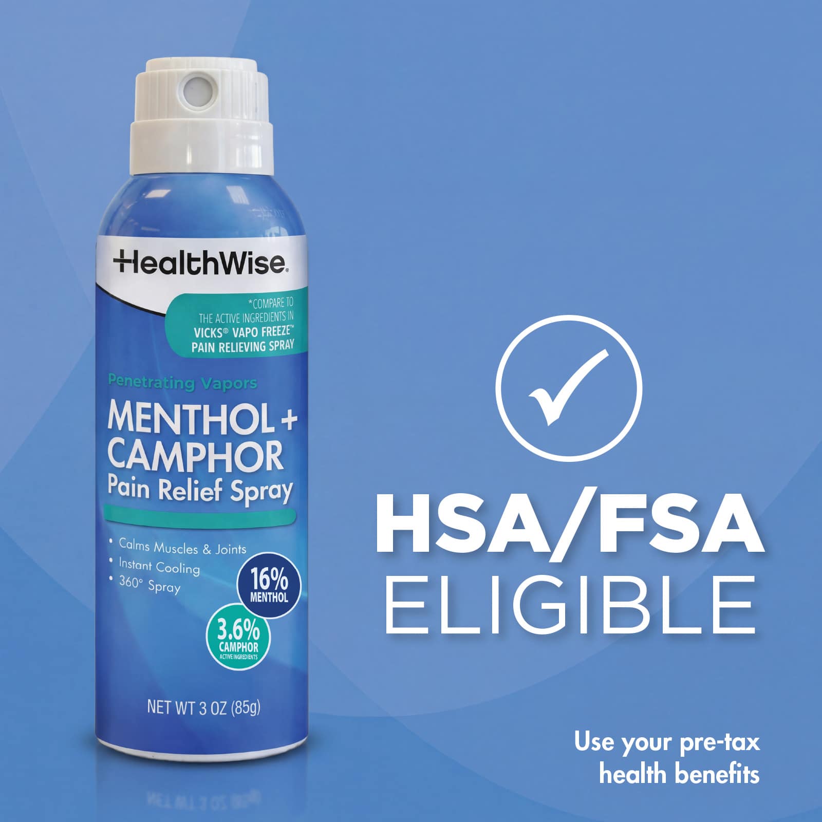 HealthWise Menthol+Camphor Pain Relief Spray - Image 10