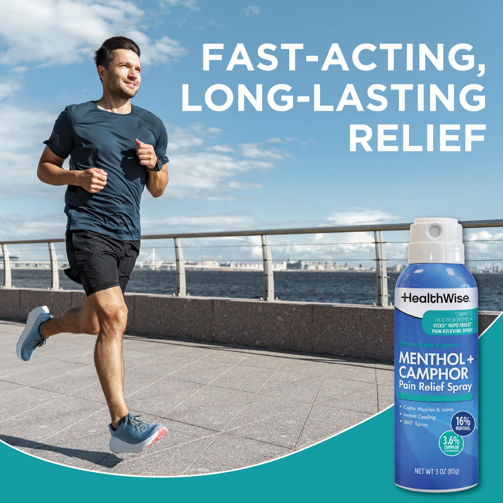 HealthWise Menthol+Camphor Pain Relief Spray - Image 4