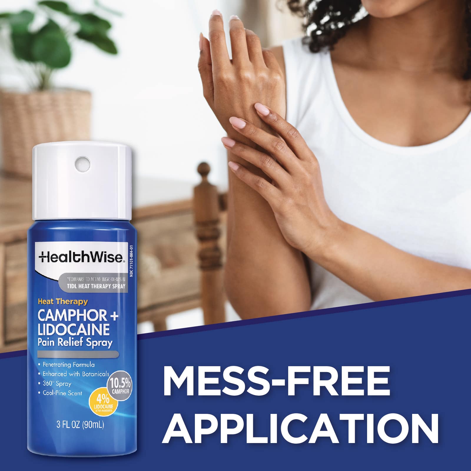 HealthWise Camphor+Lidocaine Pain Relief Spray - Image 6