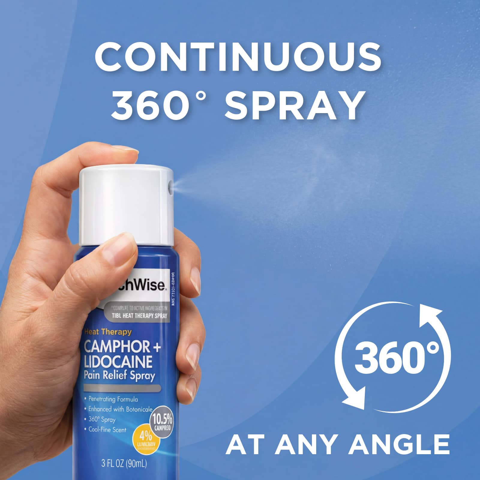 HealthWise Camphor+Lidocaine Pain Relief Spray - Image 8