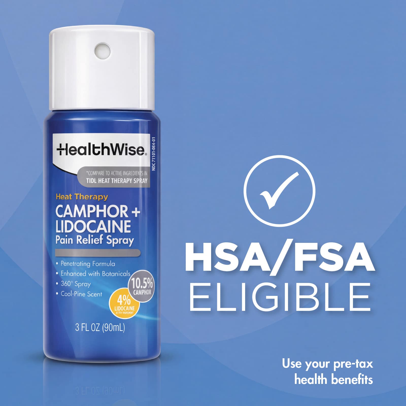 HealthWise Camphor+Lidocaine Pain Relief Spray - Image 9