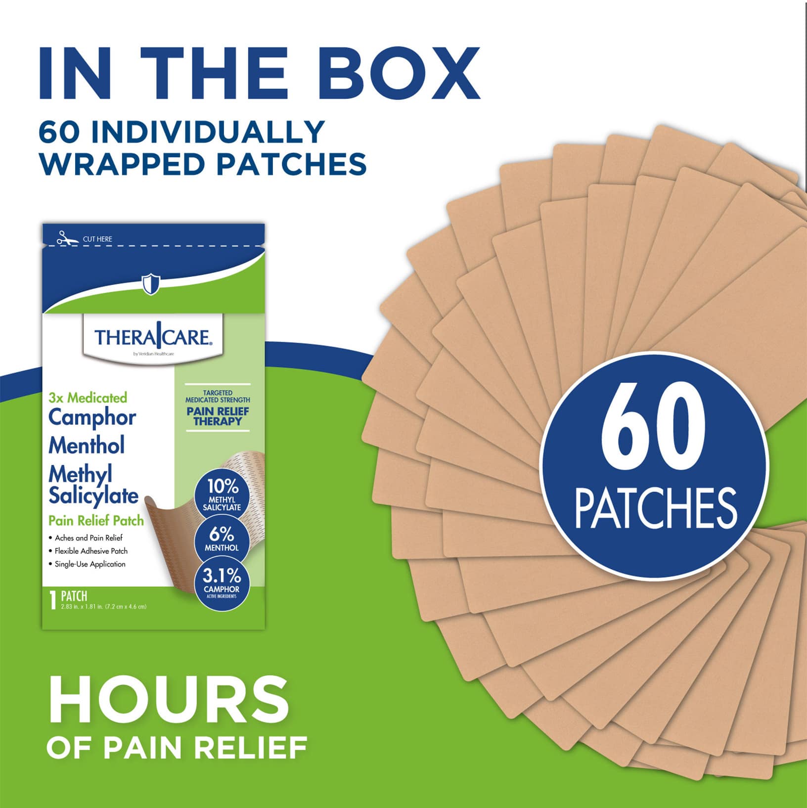 TheraCare Pain Relief 3X Medicated Patch, 60 count - Image 8