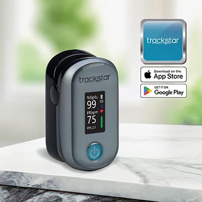 Trackstar™ Pulse Oximeter | Bluetooth | Trackstar Wellness App | Bluetooth iOS & Android Compatible - Image 2