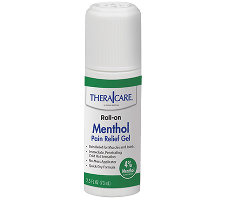 TheraCare® Menthol Pain Relief Roll-On | 4% Menthol | 2.5 oz. 73 mL